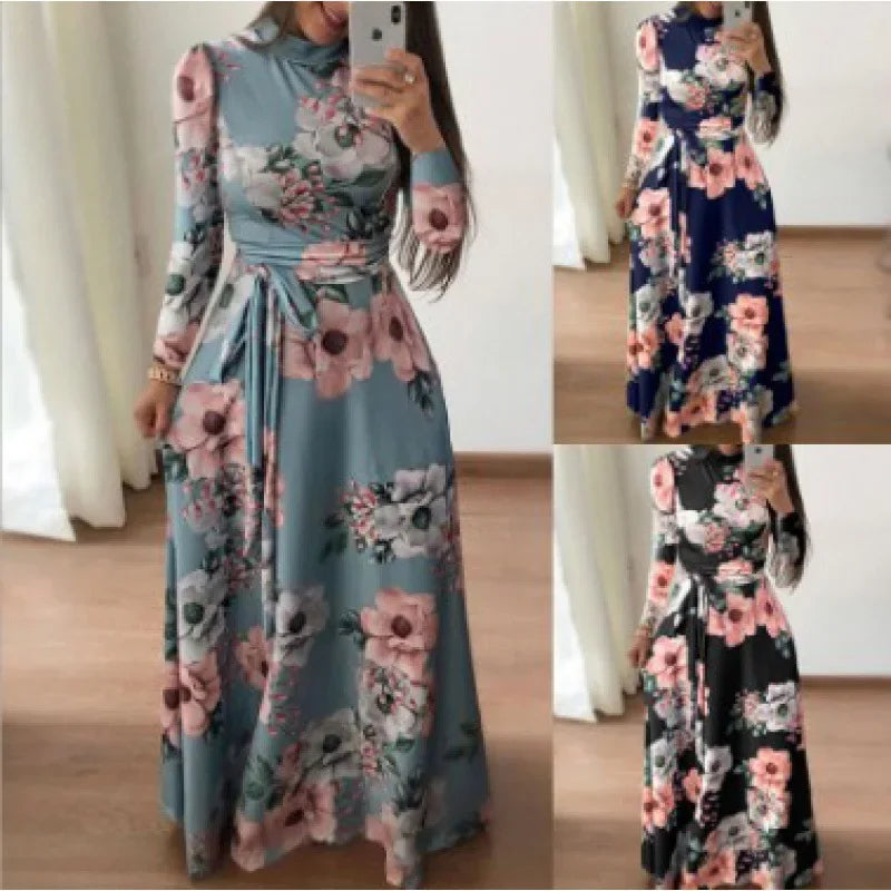 Vestido longo estampado Lezze