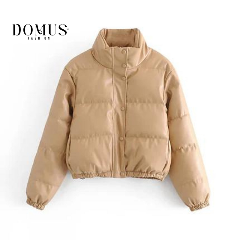 Casaco  Parkas Moda Algodão Acolchoado